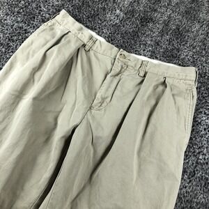Polo By Ralph Lauren Pants Mens 34x32 Beige Pleated Classic Chino Khakis Casual